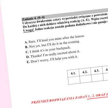 Egzamin ósmoklaisty - Witaj szkoło