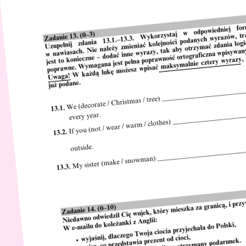 Egzamin ósmoklaisty - Zima Boże Narodzenia