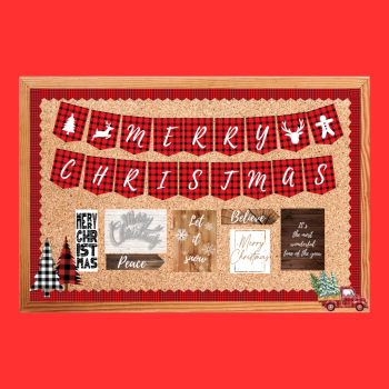 Christmas - gazetka + dekoracja na drzwi i ścianę
