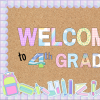 Welcome - pastelowa gazetka na rozpoczęcie roku