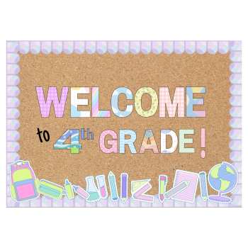 Welcome - pastelowa gazetka na rozpoczęcie roku