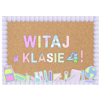 Witaj w klasie - pastelowa gazetka na rozpoczęcie roku
