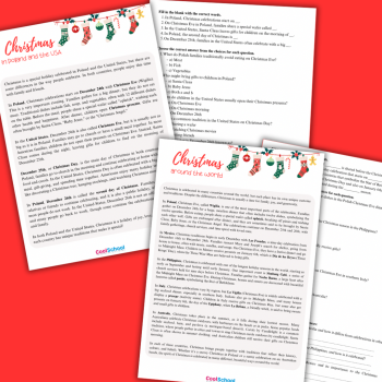 Christmas set - Zestaw materiałów świątecznych dla klas 1-8